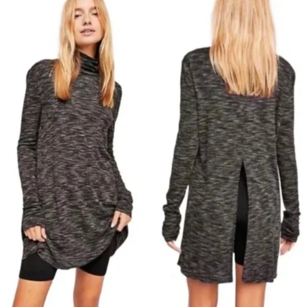 Free People We the Free Stone Cold Turtle Neck Tunic Size Medium EUC